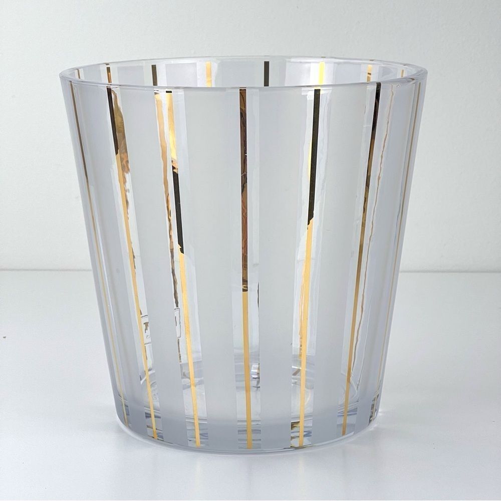 NEST Fragrances Empty Grand Large Glass Tapered Candle Jar Frosted Stripe 76 oz